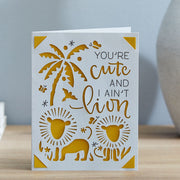 Cricut Joy Insert Cards - Matte Holographic Cream/Gold, 12 ct