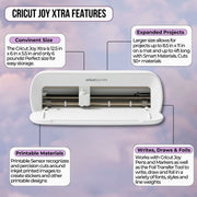 Cricut Joy Xtra Machine with EasyPress 3 9x9 and Heat Press Materials Bundle