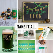 Cricut Premium Vinyl Rolls Bundle, Adhesive Rolls- Shamrock