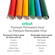 Cricut Premium Vinyl Rolls 5 and Transfer Tape Bundle- Love Potion