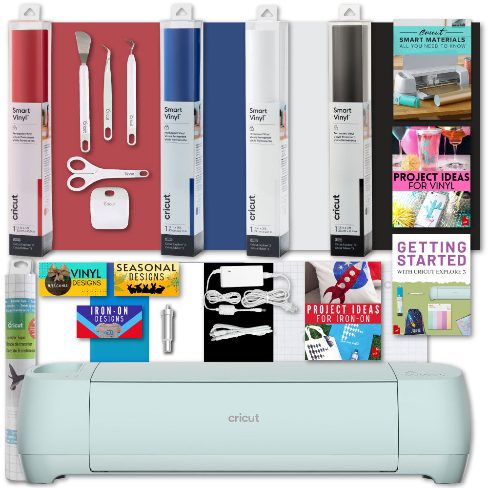 Cricut Explore 3 Machine Smart Vinyl & Tools Bundle