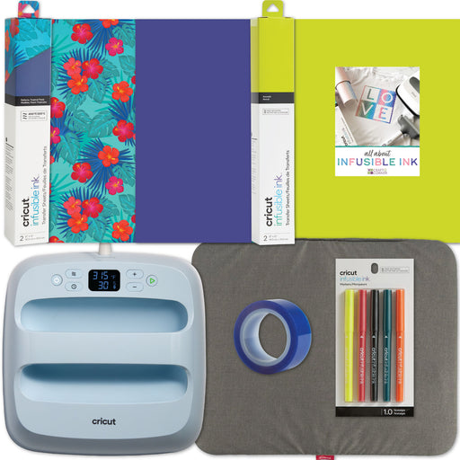 Cricut EasyPress 3 9 in x 9 in Infusible Ink Transfer Sheets, Markers, and Heat Transfer Tape Bundle