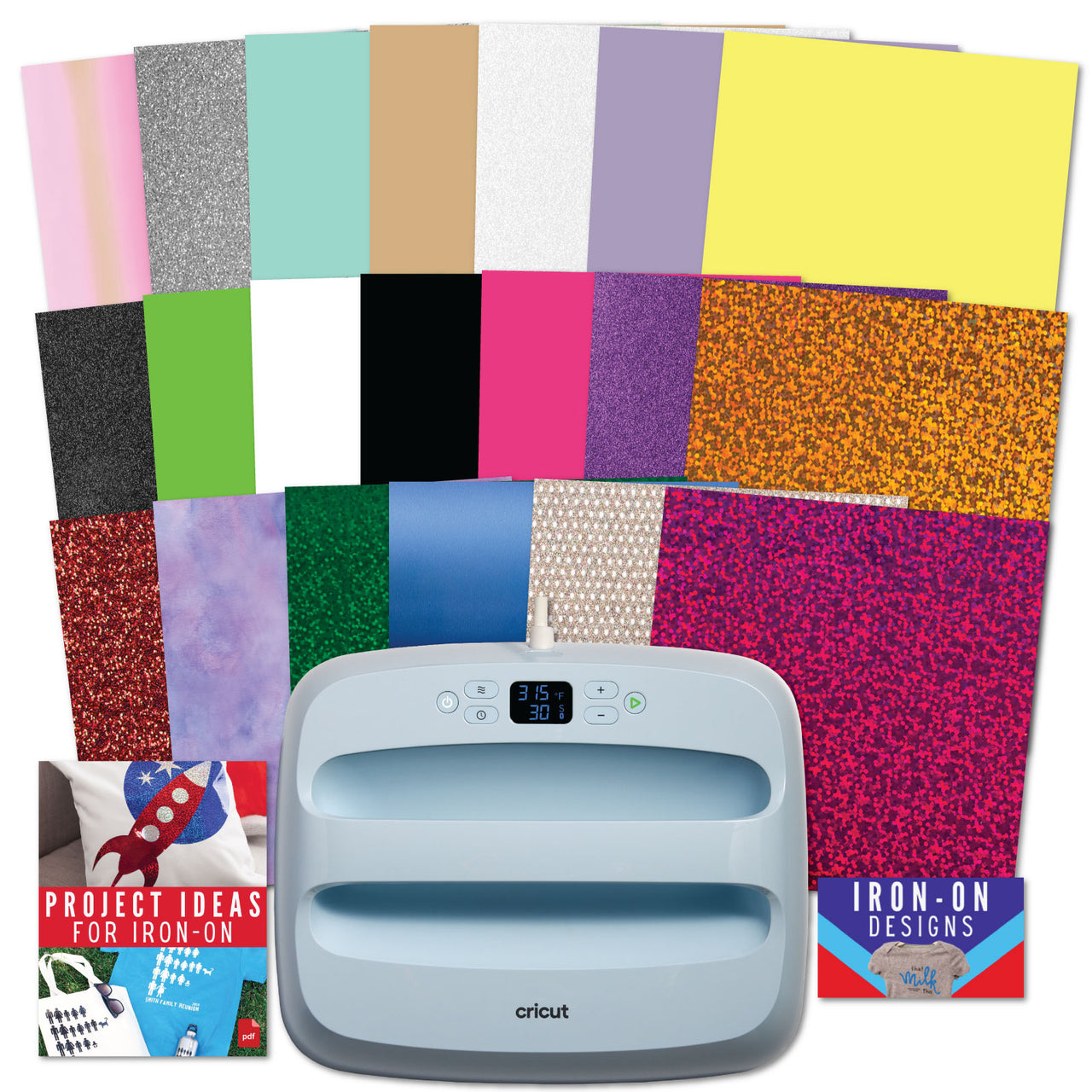 Cricut EasyPress 3 12x10 Heat Press with Variety Iron-On Materials Bundle