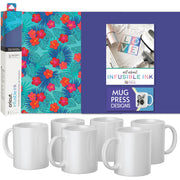 Cricut 6 Mugs Blanks and Infusible Ink Bundle Sublimation Transfer Paper Cricut Mug Press Machine for DIY Custom Coffee Tea Mugs