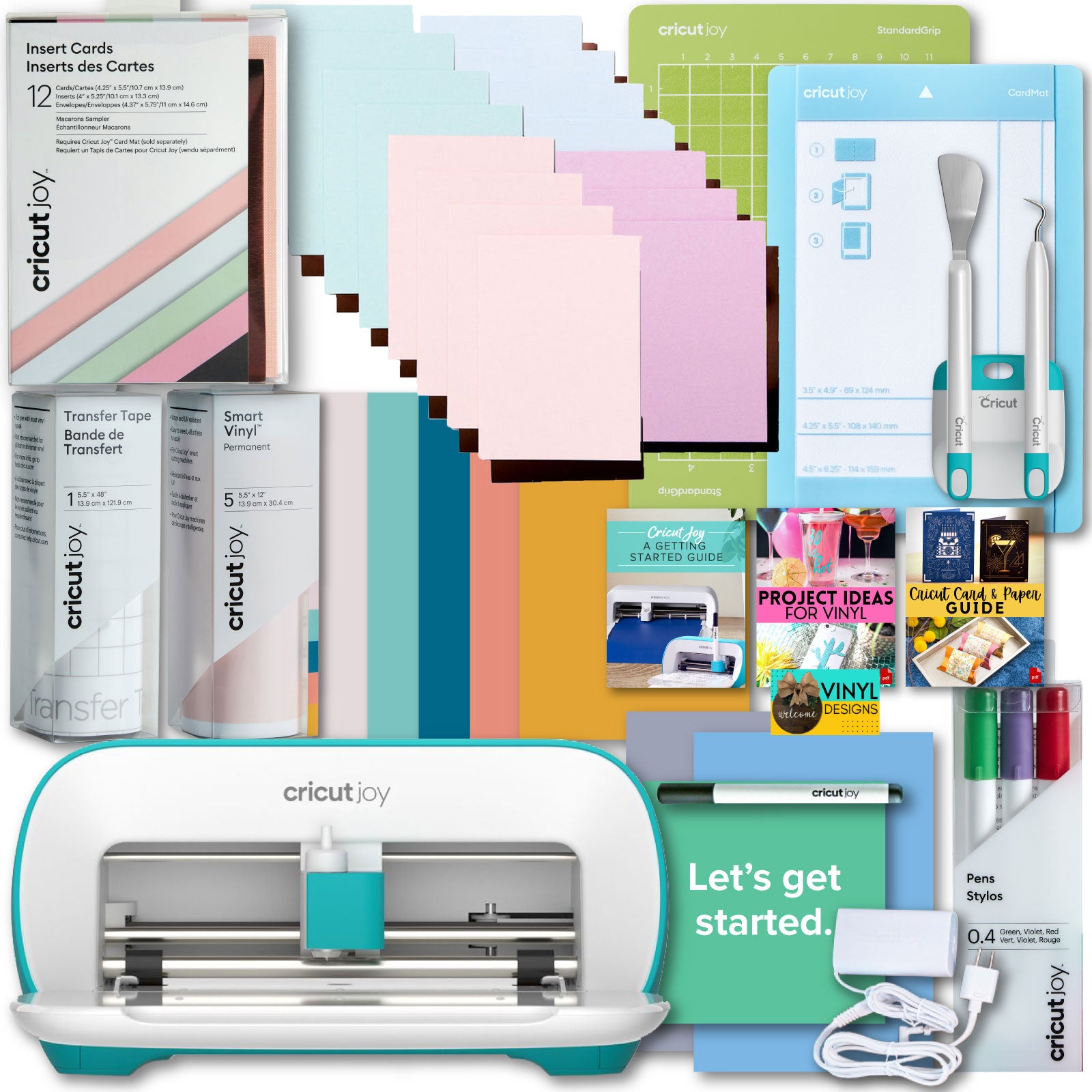 Cricut Joy Machine with Insert Cards and Smart Vinyl Bundle for Beginner DIY Projects