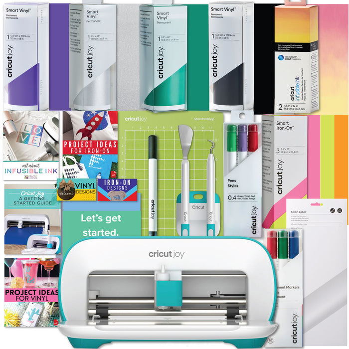 Cricut Joy Machine Ultimate Sampler Cricut Materials Bundle - Iron-On, Vinyl, Pens, Cards