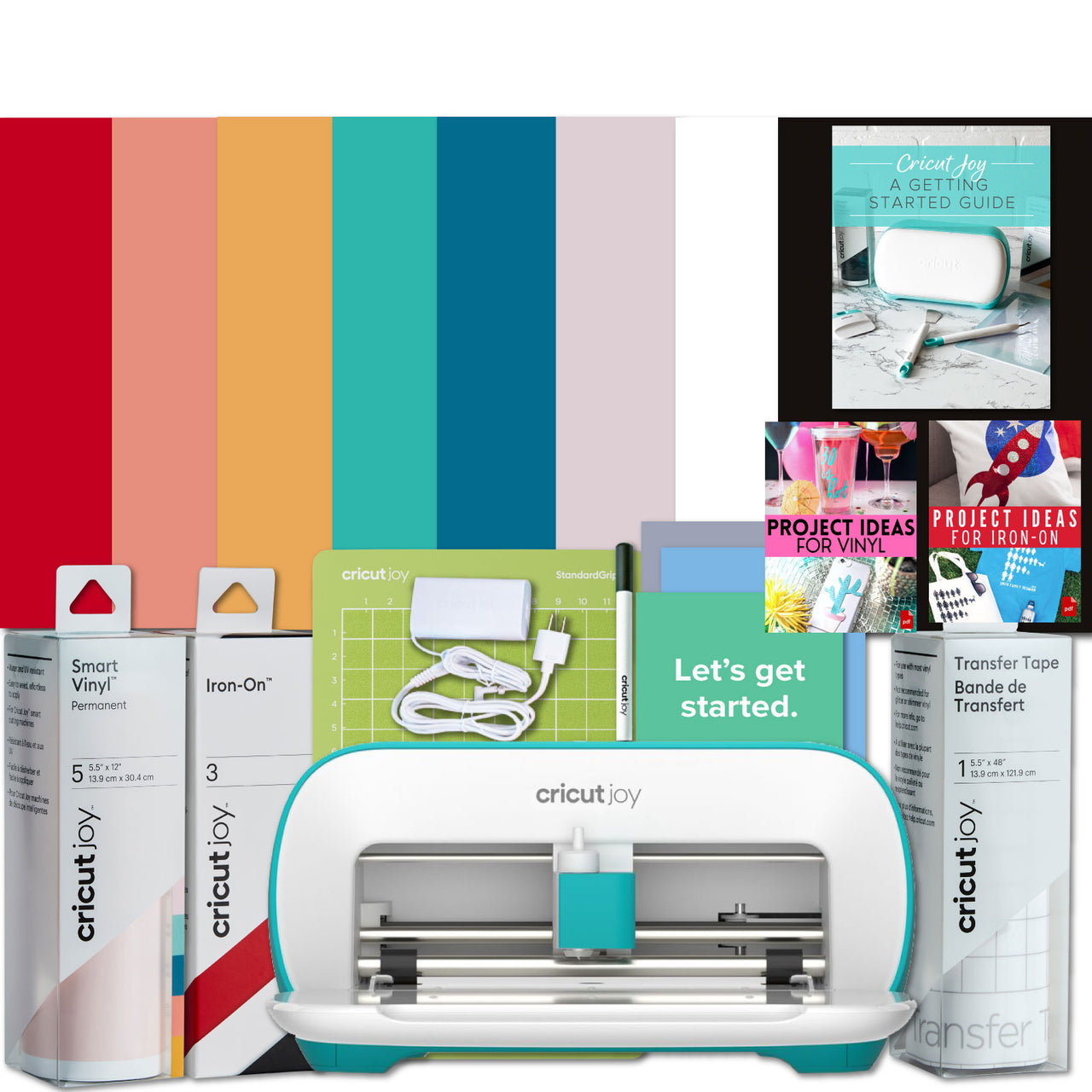 Cricut Joy Machine Bundle with Rainbow Vinyl and Iron-On Samplers