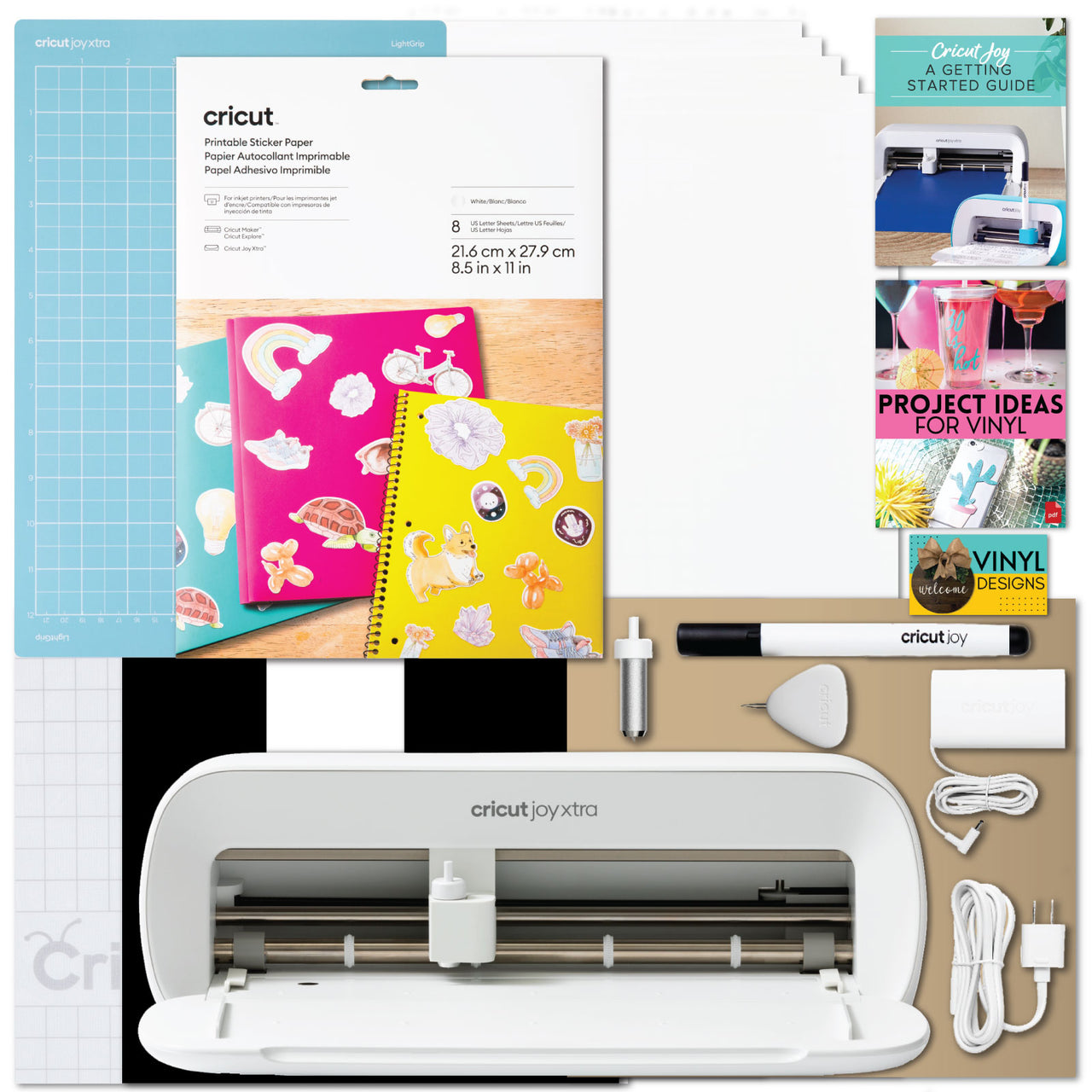 Cricut Joy Xtra Cutting Machine with Printable Sticker Paper Bundle