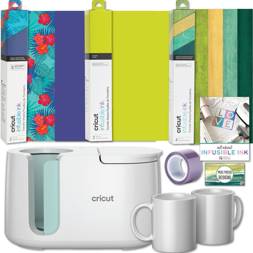 Cricut Mug Press Machine with Mugs,Large Infusible Ink Transfer Sheets, and Heat Tape