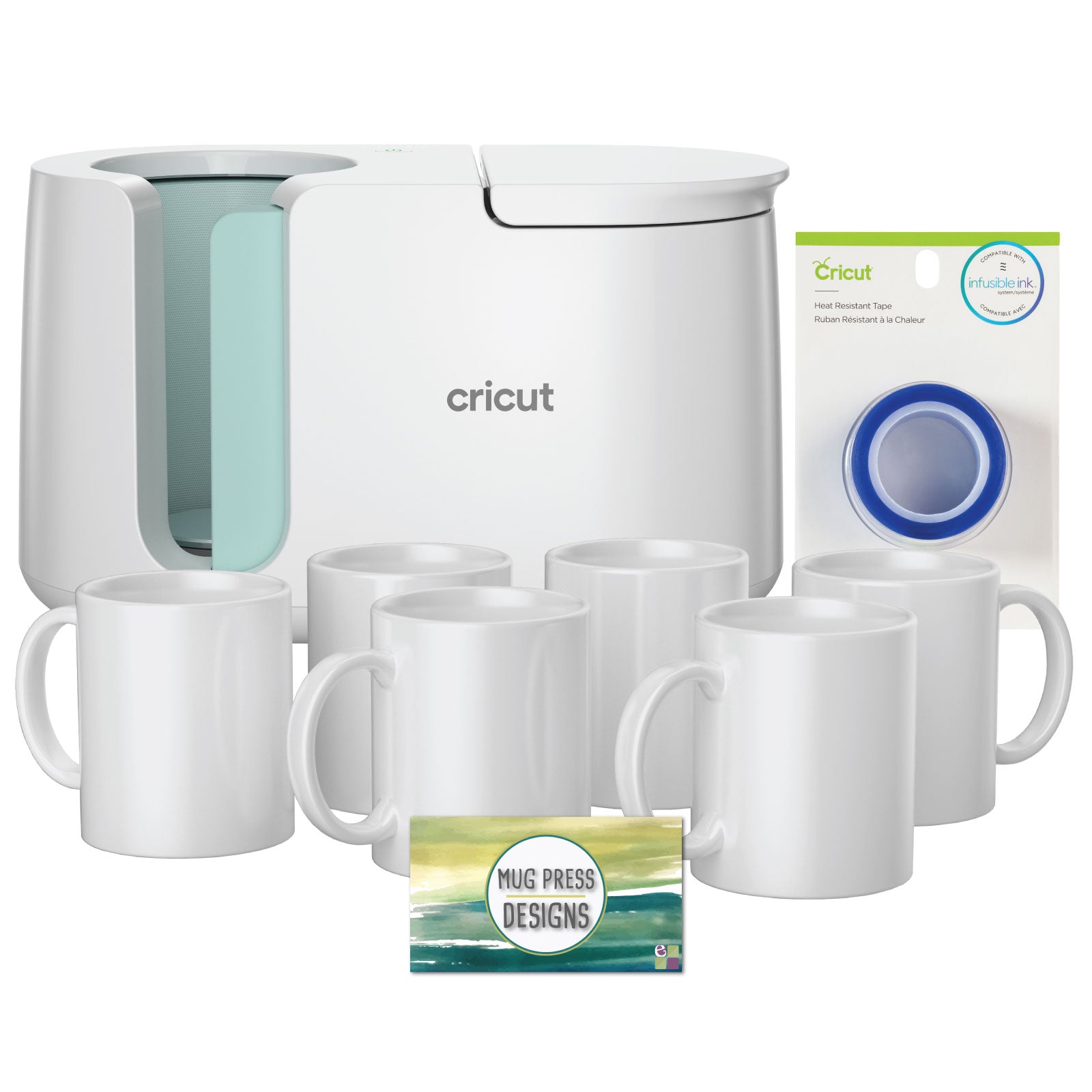 Cricut Mug Press Machine with 6 Mugs and Heat Resistant Tape