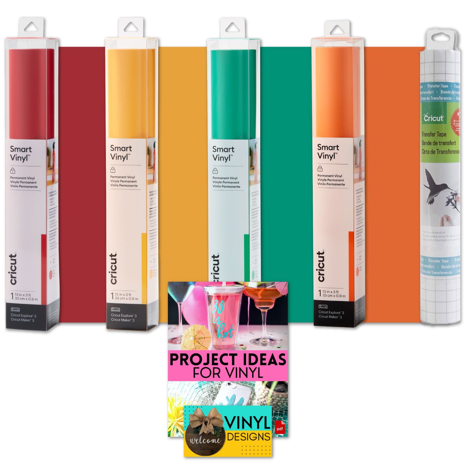 Cricut Smart Permanent Vinyl Autumn Bundle - 3ft Adhesive Vinyl Rolls