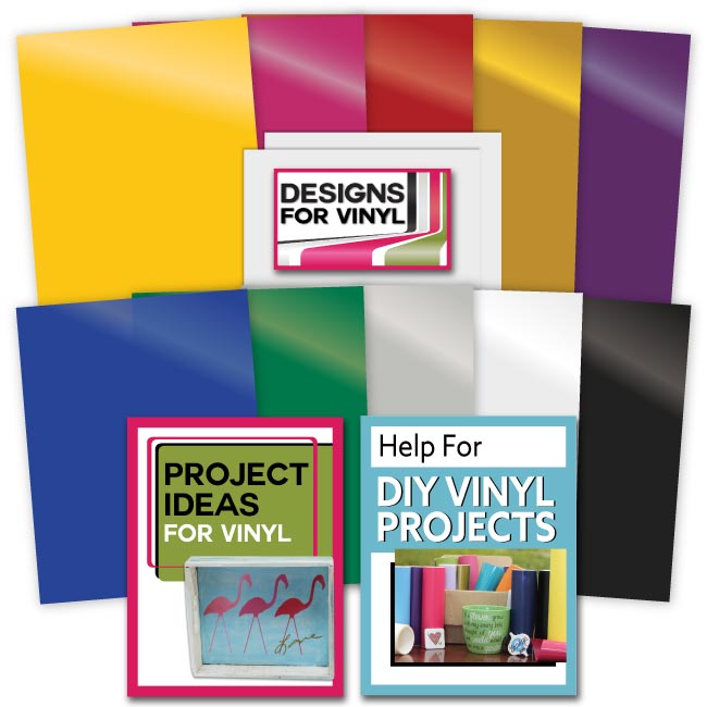 10 RAINBOW VINYL ASSORTED SELECTION 2 Sheets Adhesive Backed Transfer Paper